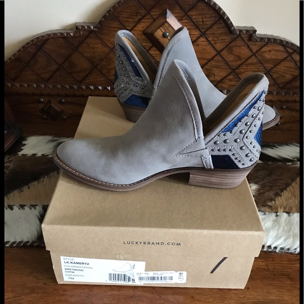 NWT LEATHER LUCKY BRAND BOOTIES